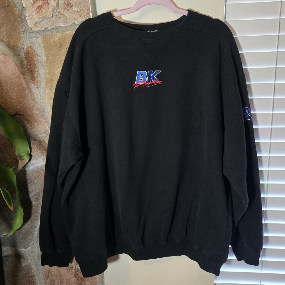 VTG 90s BK Racing Lee Premium Cotton Embroidered Crewneck 2XL NASCAR Car Culture